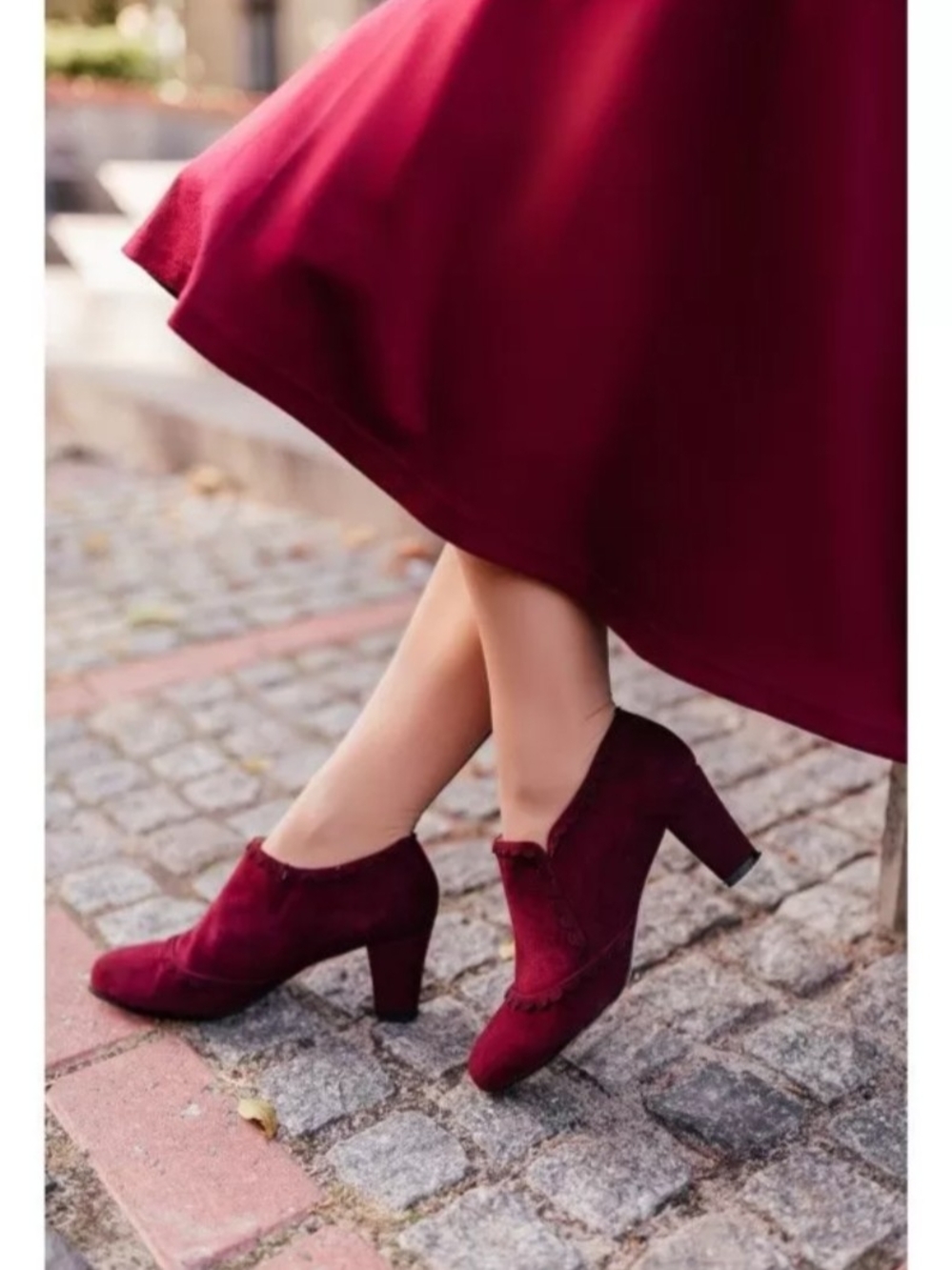 Charlie Stone Vienna Maroon Suede Pumps